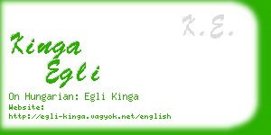 kinga egli business card